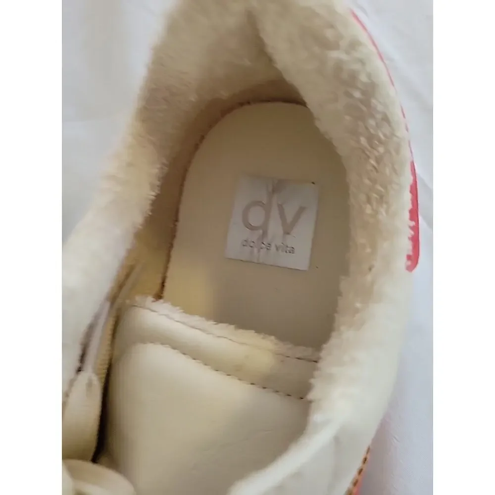 Sneaker Size 8 Womens Dolce Vita Revie Cream/Red/Grey-US - Picture 2 of 6